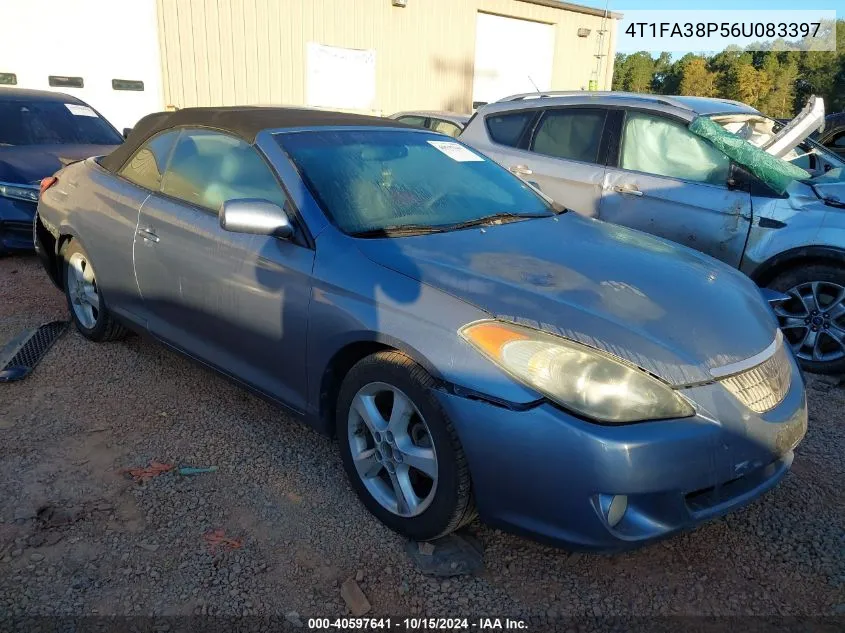 2006 Toyota Camry Solara Sle VIN: 4T1FA38P56U083397 Lot: 40597641