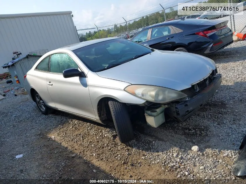 4T1CE38P76U741616 2006 Toyota Camry Solara Se