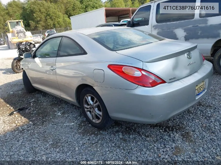 4T1CE38P76U741616 2006 Toyota Camry Solara Se