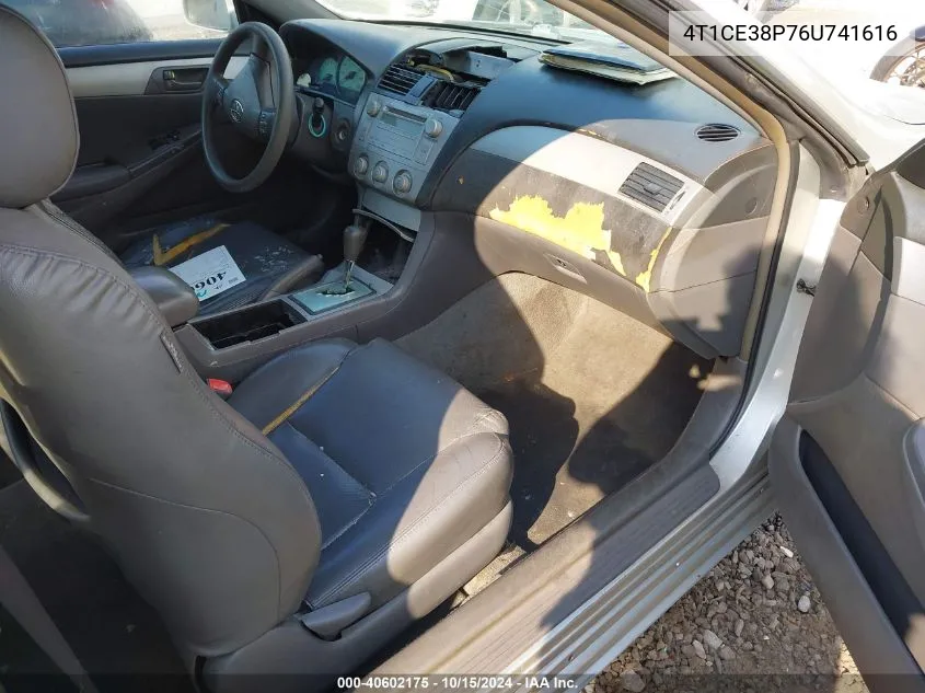 4T1CE38P76U741616 2006 Toyota Camry Solara Se