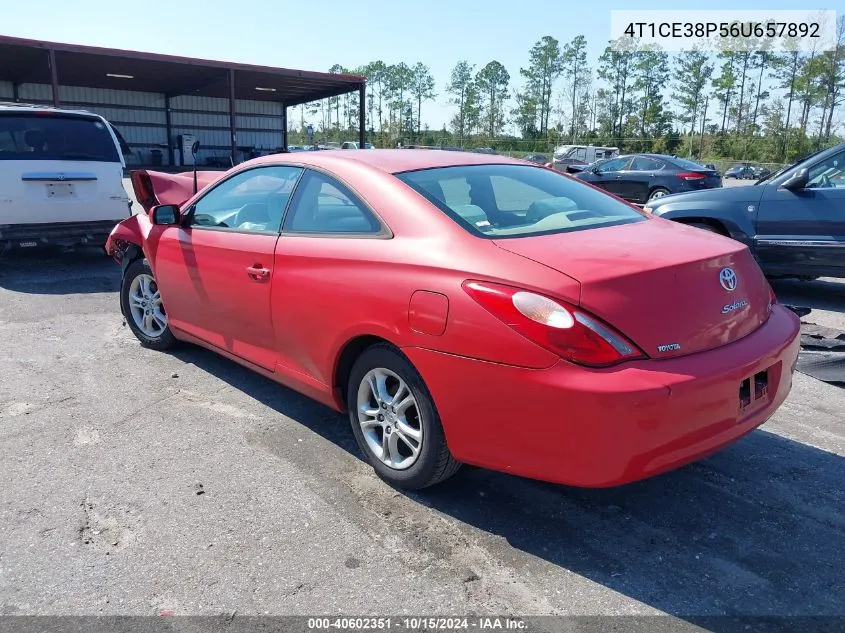 2006 Toyota Camry Solara Se VIN: 4T1CE38P56U657892 Lot: 40602351