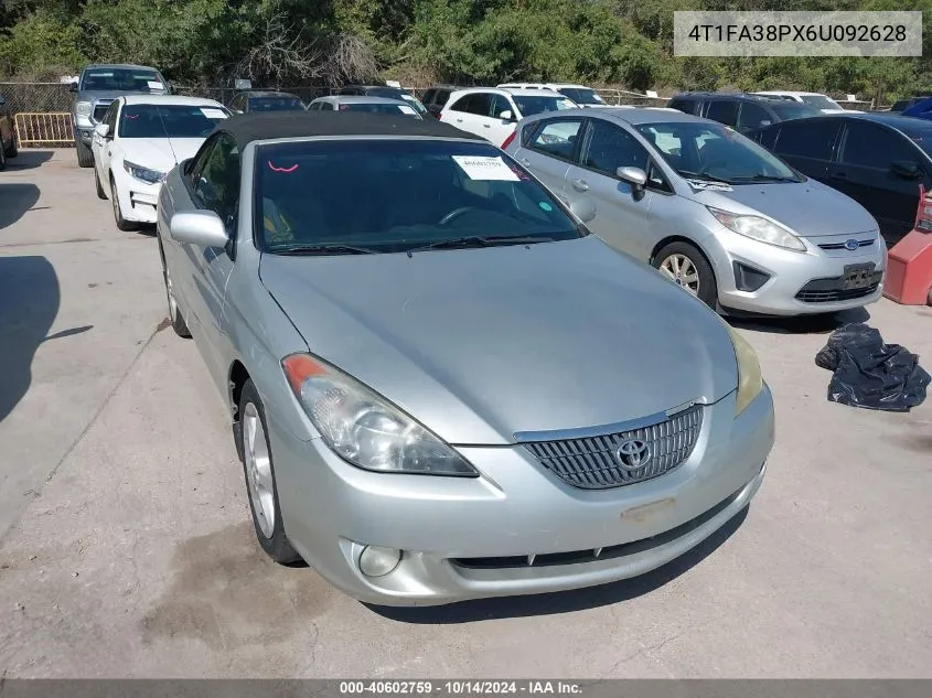 2006 Toyota Camry Solara Sle VIN: 4T1FA38PX6U092628 Lot: 40602759