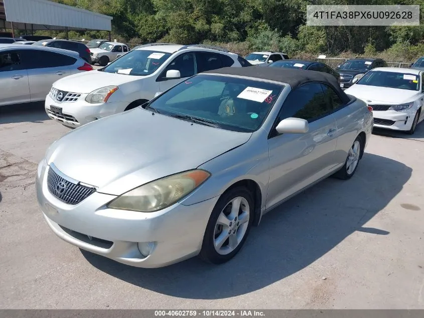 2006 Toyota Camry Solara Sle VIN: 4T1FA38PX6U092628 Lot: 40602759