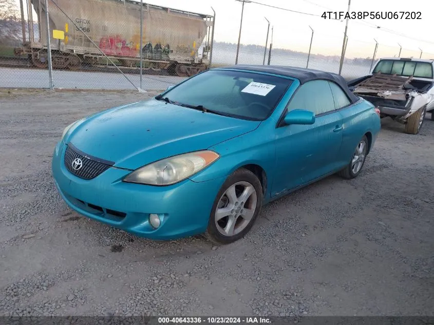 2006 Toyota Camry Solara Se VIN: 4T1FA38P56U067202 Lot: 40643336