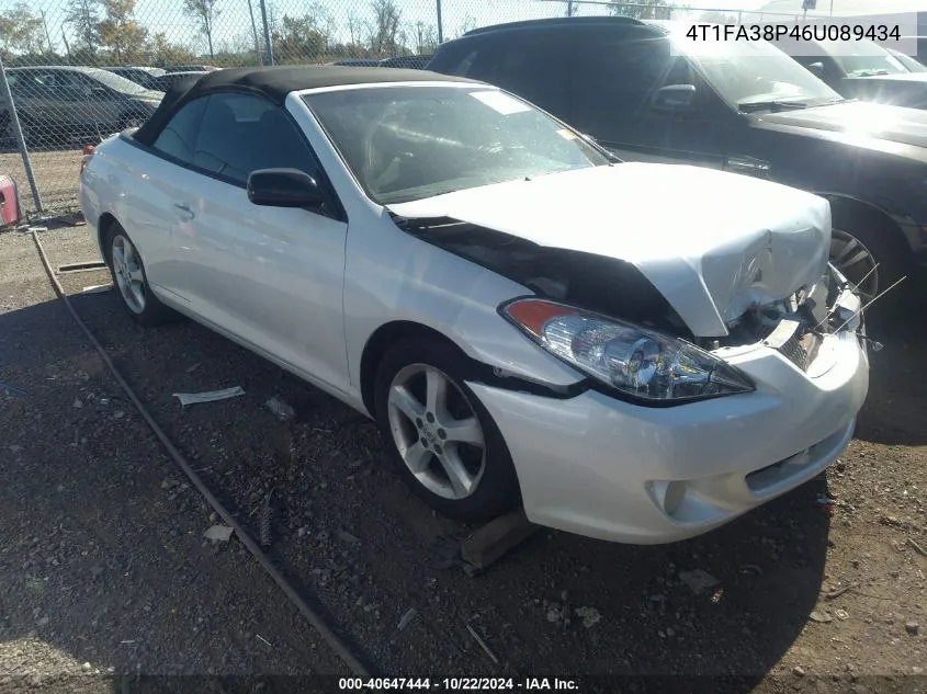 2006 Toyota Camry Solara Se VIN: 4T1FA38P46U089434 Lot: 40647444