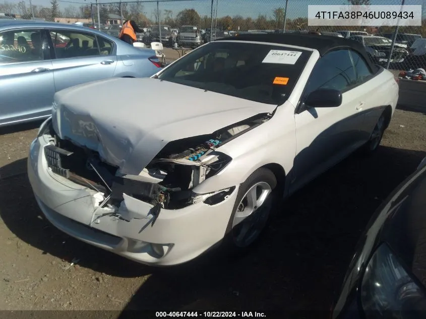 2006 Toyota Camry Solara Se VIN: 4T1FA38P46U089434 Lot: 40647444