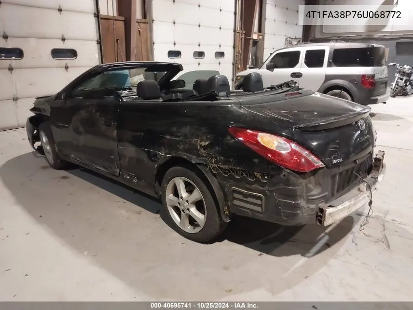 2006 Toyota Camry Solara Se/Sle VIN: 4T1FA38P76U068772 Lot: 40695741