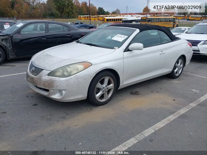 2006 Toyota Camry Solara Se VIN: 4T1FA38P46U102909 Lot: 40740132