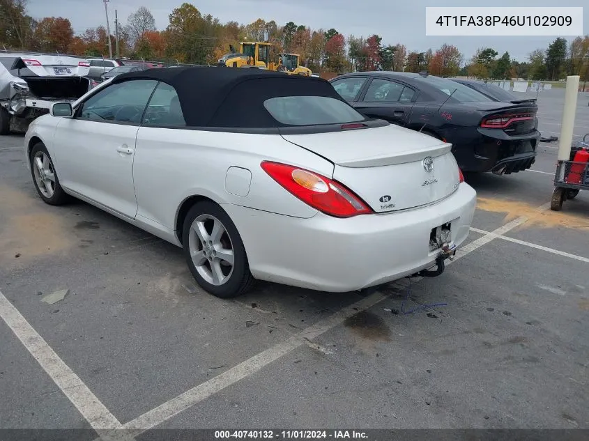 2006 Toyota Camry Solara Se VIN: 4T1FA38P46U102909 Lot: 40740132