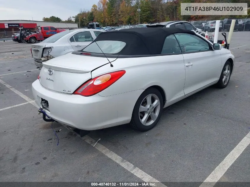 2006 Toyota Camry Solara Se VIN: 4T1FA38P46U102909 Lot: 40740132