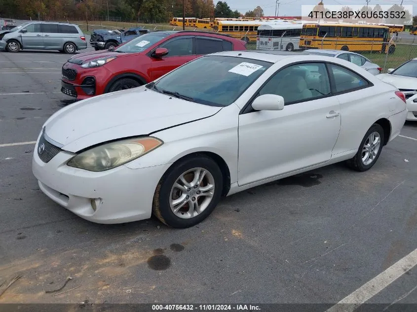 2006 Toyota Camry Solara Se VIN: 4T1CE38PX6U653532 Lot: 40756432