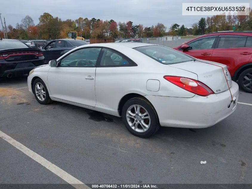 2006 Toyota Camry Solara Se VIN: 4T1CE38PX6U653532 Lot: 40756432