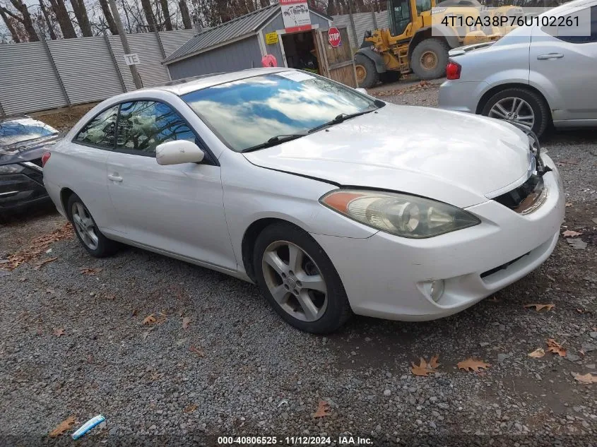 4T1CA38P76U102261 2006 Toyota Camry Solara Se V6