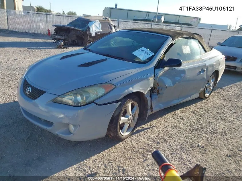 2006 Toyota Camry Solara Sle VIN: 4T1FA38P46U106121 Lot: 40879561