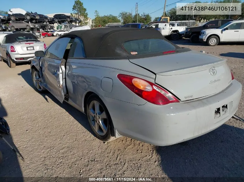 2006 Toyota Camry Solara Sle VIN: 4T1FA38P46U106121 Lot: 40879561