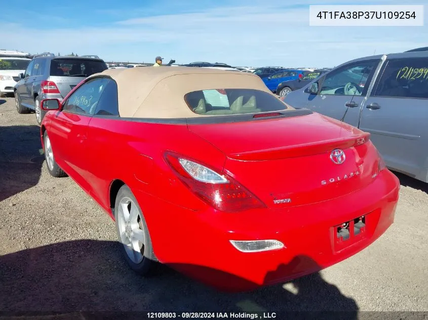 2007 Toyota Solara Sle V6/Sport V6 VIN: 4T1FA38P37U109254 Lot: 12109803