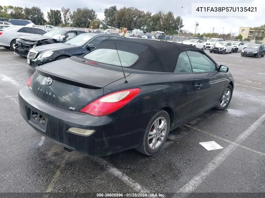 2007 Toyota Camry Solara Se VIN: 4T1FA38P57U135421 Lot: 38605896