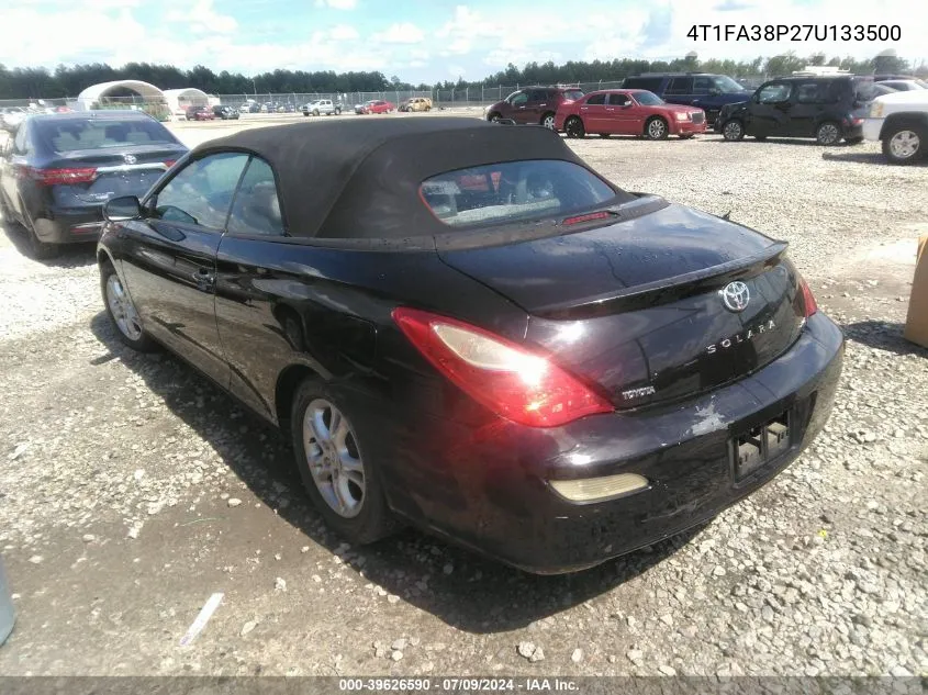 2007 Toyota Camry Solara Se VIN: 4T1FA38P27U133500 Lot: 39626590