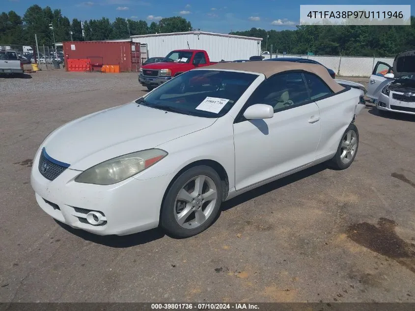 4T1FA38P97U111946 2007 Toyota Camry Solara Sle