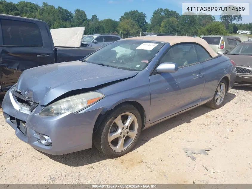 2007 Toyota Camry Solara Sle VIN: 4T1FA38P97U114569 Lot: 40112679