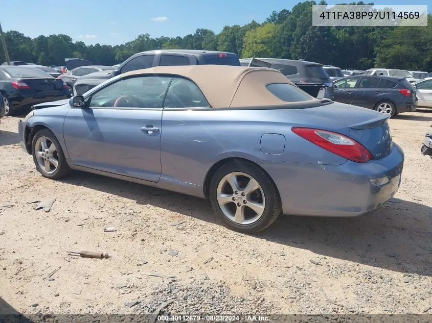 2007 Toyota Camry Solara Sle VIN: 4T1FA38P97U114569 Lot: 40547548