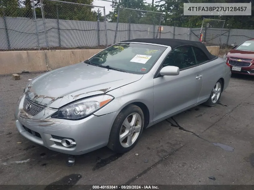 2007 Toyota Camry Solara Sle VIN: 4T1FA38P27U128457 Lot: 40153041