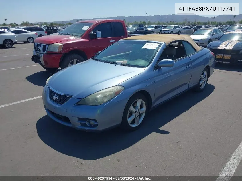 2007 Toyota Camry Solara Sle VIN: 4T1FA38PX7U117741 Lot: 40297554