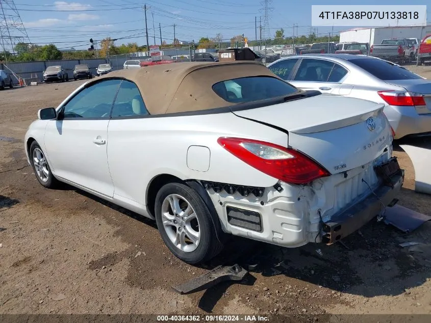 2007 Toyota Camry Solara Se VIN: 4T1FA38P07U133818 Lot: 40364362