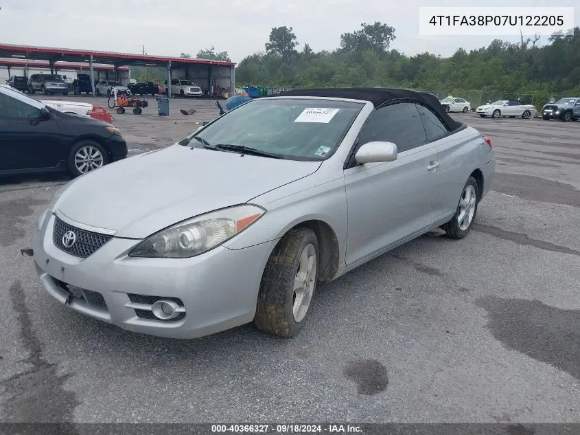 2007 Toyota Camry Solara Se/Sle VIN: 4T1FA38P07U122205 Lot: 40366327