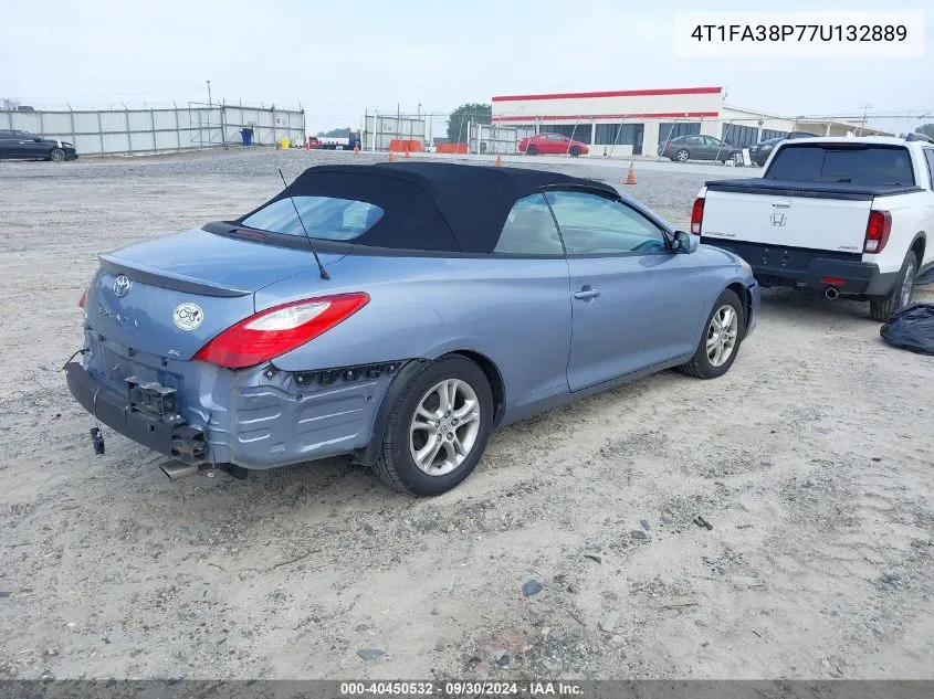 2007 Toyota Camry Solara Se VIN: 4T1FA38P77U132889 Lot: 40450532