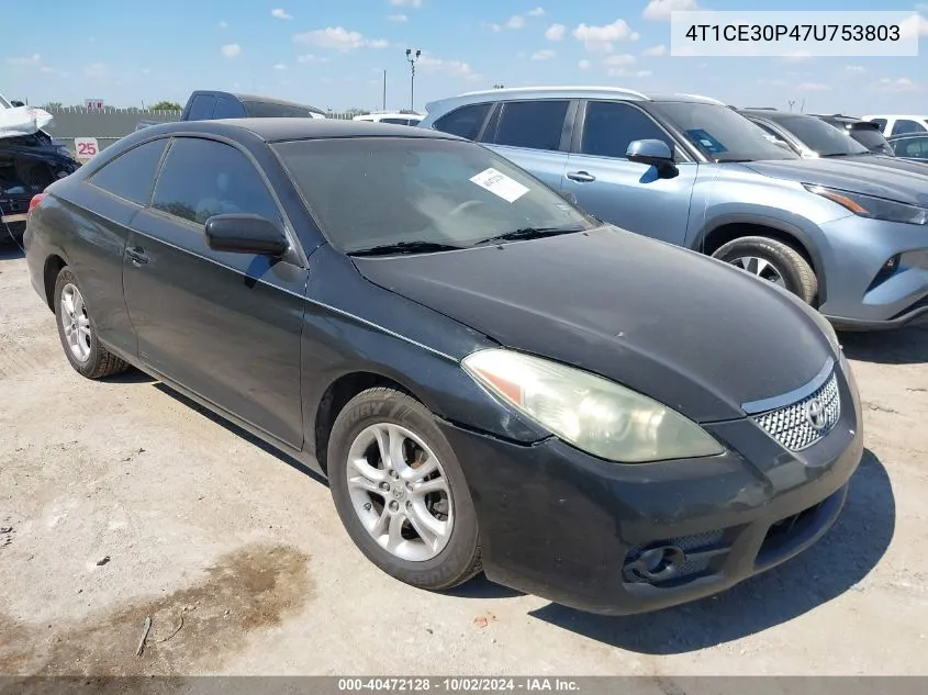 2007 Toyota Camry Solara Se VIN: 4T1CE30P47U753803 Lot: 40472128