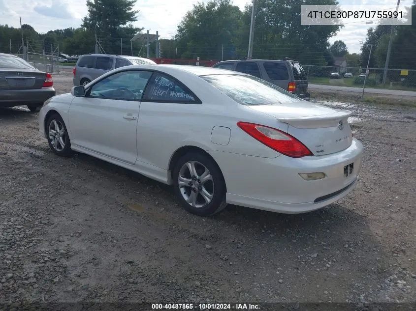 2007 Toyota Camry Solara Sport VIN: 4T1CE30P87U755991 Lot: 40487865