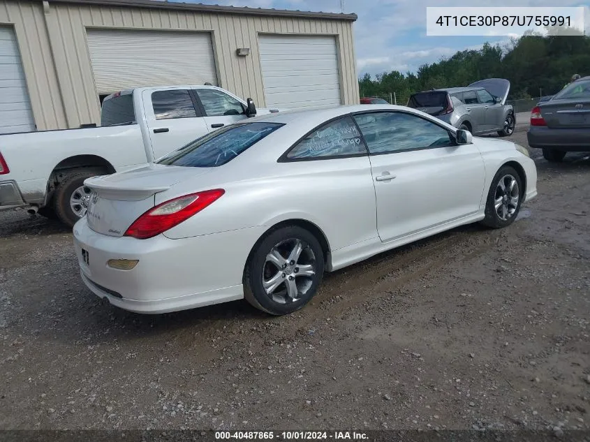 2007 Toyota Camry Solara Sport VIN: 4T1CE30P87U755991 Lot: 40487865