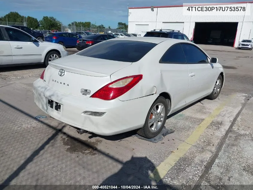 2007 Toyota Camry Solara Se VIN: 4T1CE30P17U753578 Lot: 40521044