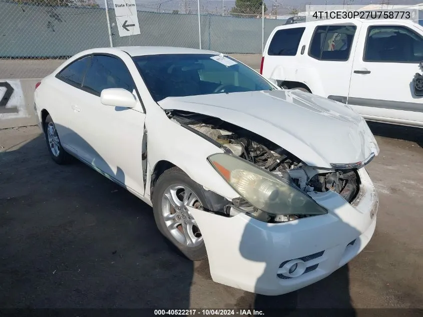 2007 Toyota Camry Solara Se VIN: 4T1CE30P27U758773 Lot: 40522217