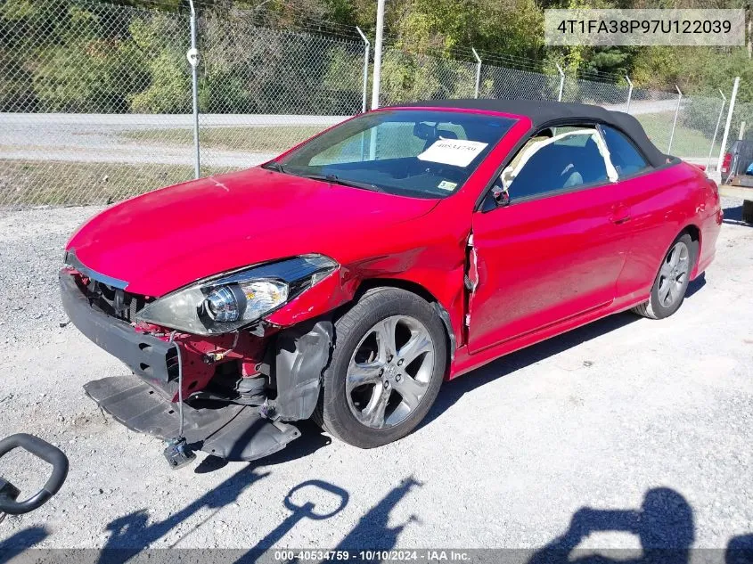 2007 Toyota Camry Solara Sport VIN: 4T1FA38P97U122039 Lot: 40534759