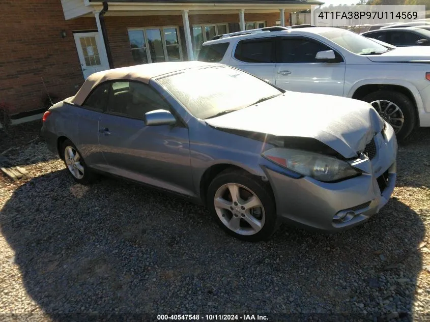 2007 Toyota Camry Solara Sle VIN: 4T1FA38P97U114569 Lot: 40547548