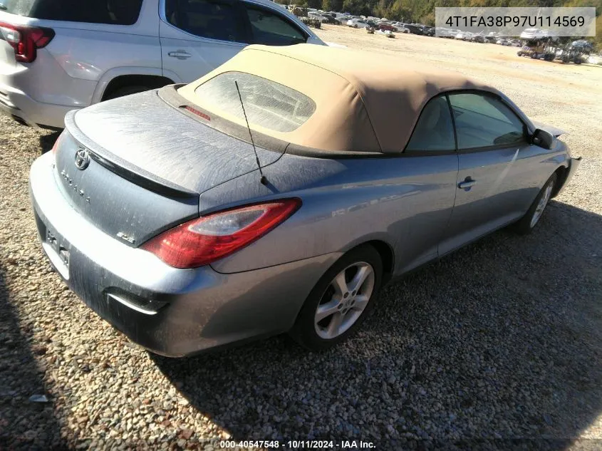 2007 Toyota Camry Solara Sle VIN: 4T1FA38P97U114569 Lot: 40547548