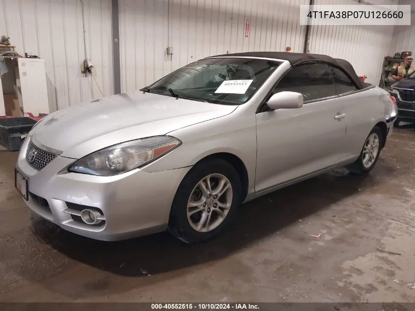 2007 Toyota Camry Solara Se VIN: 4T1FA38P07U126660 Lot: 40552515