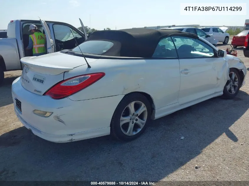 2007 Toyota Camry Solara Se/Sle VIN: 4T1FA38P67U114299 Lot: 40579888