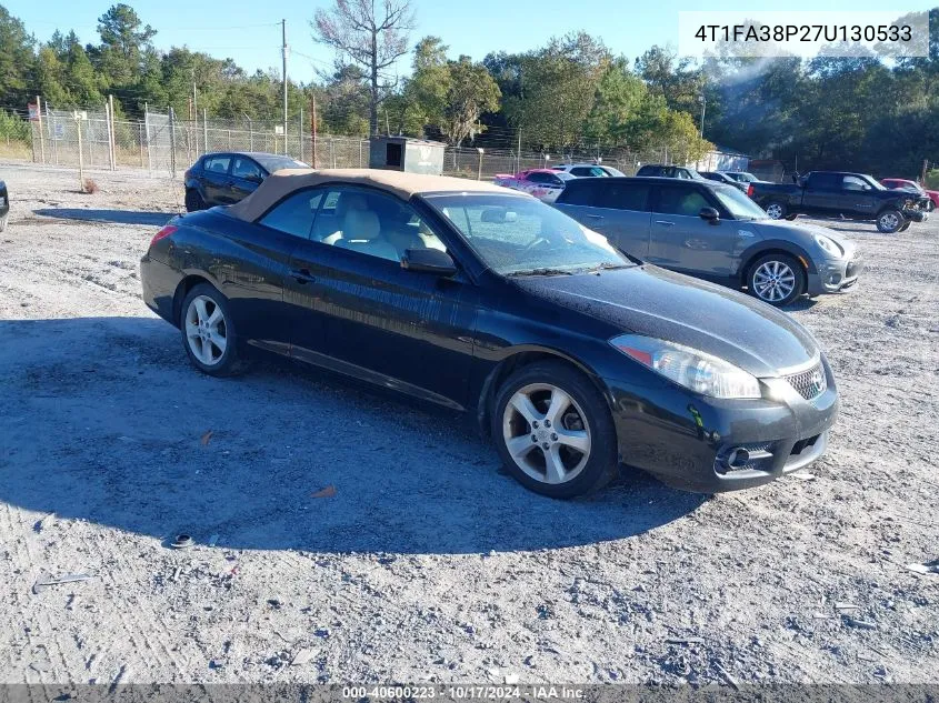 2007 Toyota Camry Solara Se/Sle VIN: 4T1FA38P27U130533 Lot: 40600223