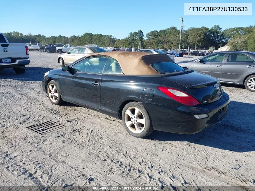 2007 Toyota Camry Solara Se/Sle VIN: 4T1FA38P27U130533 Lot: 40600223