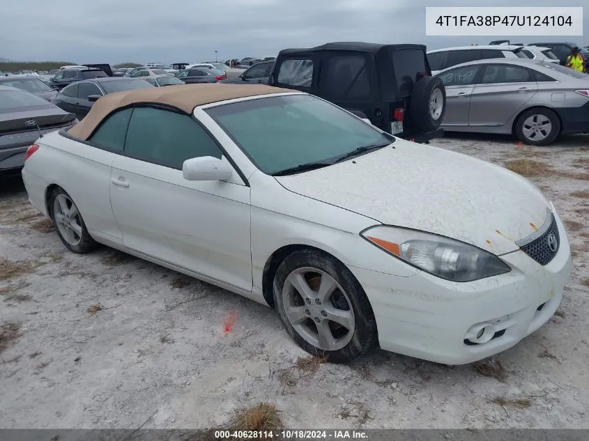 4T1FA38P47U124104 2007 Toyota Camry Solara Sle