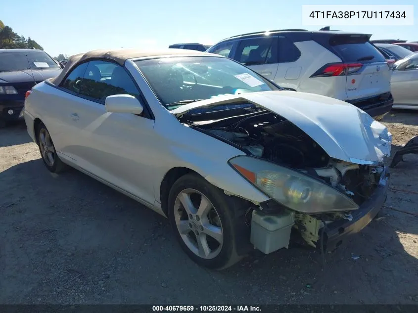 2007 Toyota Camry Solara Sle VIN: 4T1FA38P17U117434 Lot: 40679659