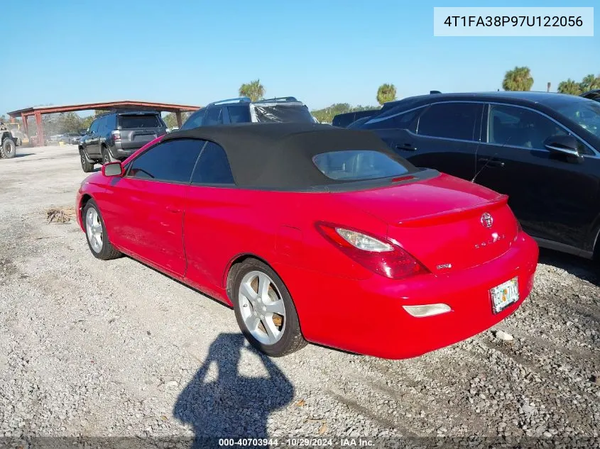 2007 Toyota Camry Solara Sle VIN: 4T1FA38P97U122056 Lot: 40703944