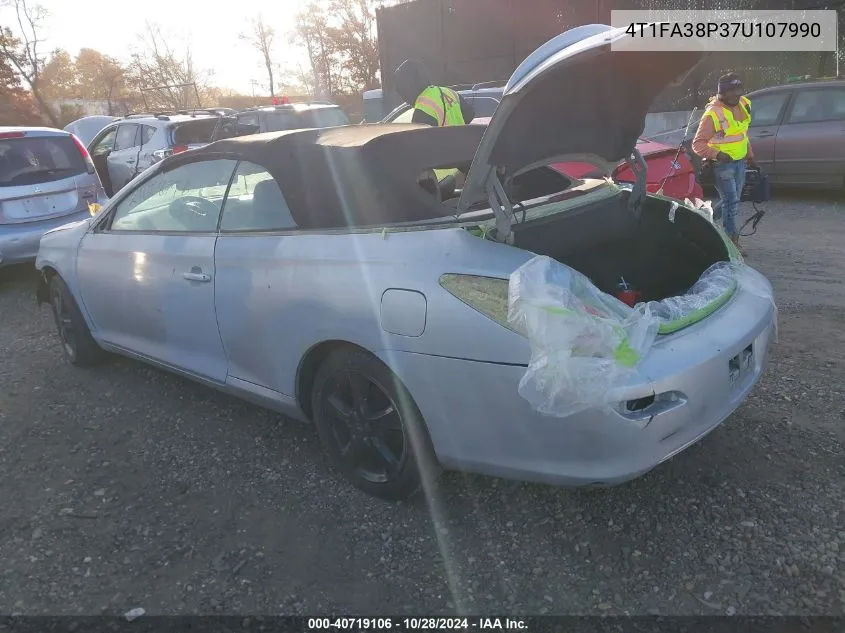 2007 Toyota Camry Solara Sle VIN: 4T1FA38P37U107990 Lot: 40719106