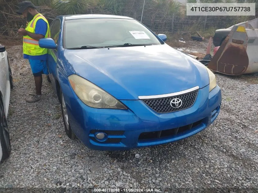 2007 Toyota Camry Solara Se VIN: 4T1CE30P67U757738 Lot: 40778098