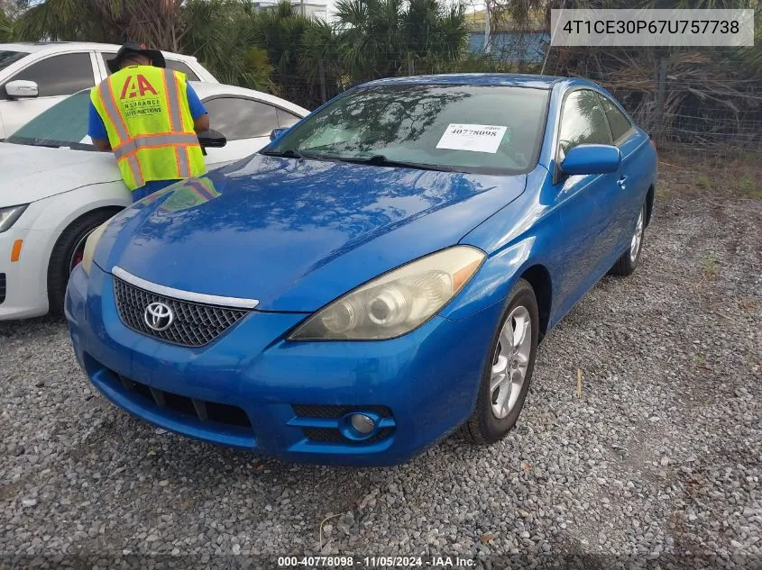 2007 Toyota Camry Solara Se VIN: 4T1CE30P67U757738 Lot: 40778098