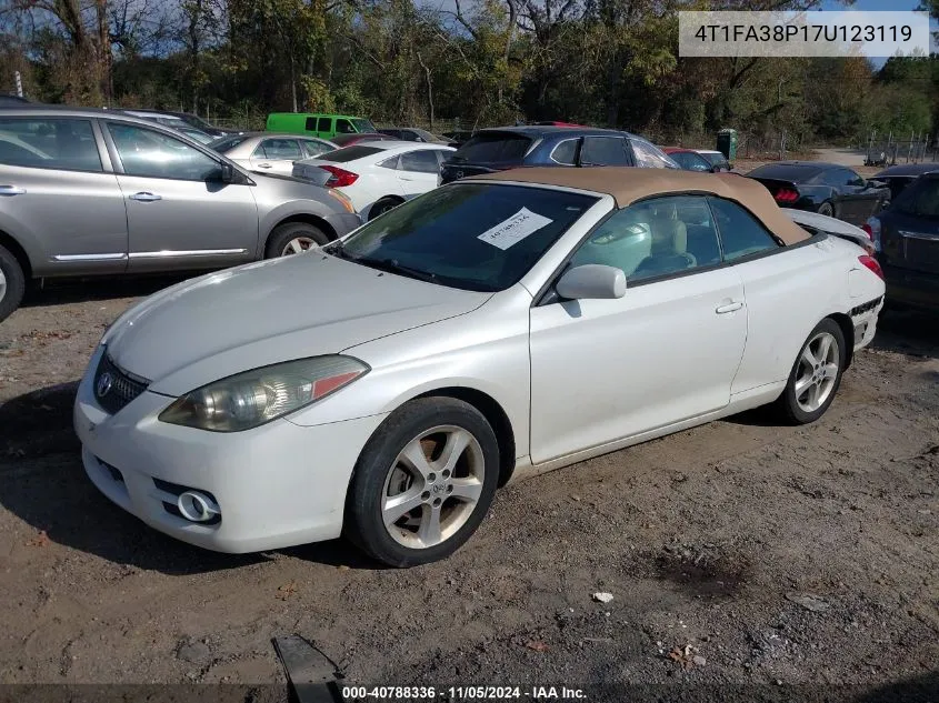 4T1FA38P17U123119 2007 Toyota Camry Solara Sle