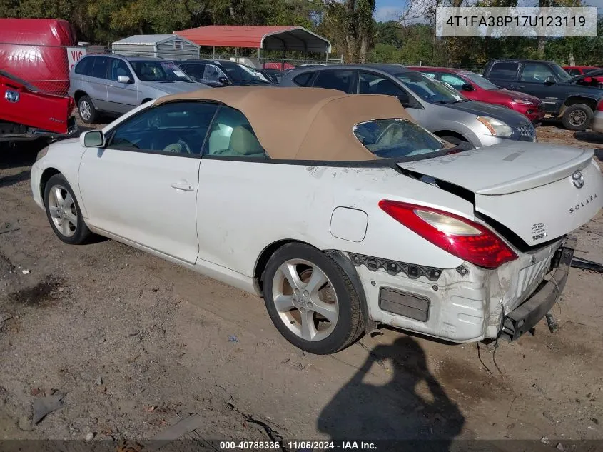 2007 Toyota Camry Solara Sle VIN: 4T1FA38P17U123119 Lot: 40788336